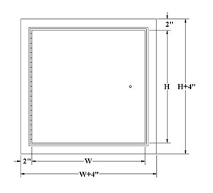 24 x 24 Recessed Aluminum Floor Hatch California Access Doors