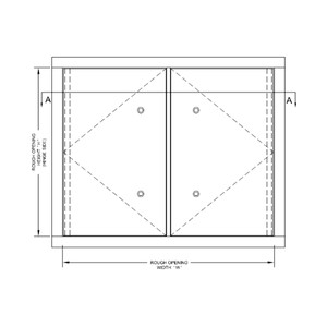 36 x 48 2 Hour Fire-Rated Insulated, Double Door Access Panels for Walls and Ceilings California Access Doors