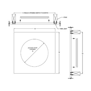 30 x 60 Pop-Out Round - Access Panel for Ceilings California Access Doors