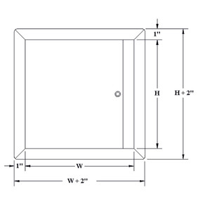 22 x 36 Fire-Rated Insulated Upward Opening Ceiling Panel California Access Doors