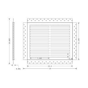 14" x 8" Invisagrille Flush Removable Cold Air Return Cover