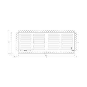 30" x 8" Invisagrille Flush Removable Cold Air Return Cover