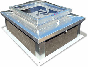 24 x 24 Aluminum Domed Roof Hatch California Access Doors