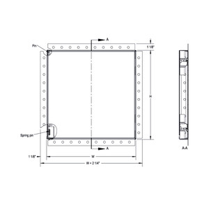 16 x 16 Concealed Touch Latch Aesthetic Door With Mud In Flange California Access Doors