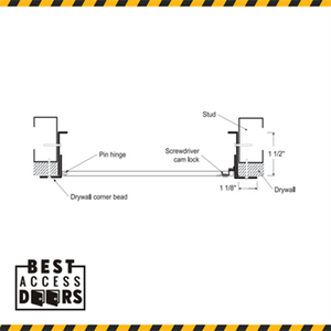 8 x 8 Universal Access Panel with Mud in Flange California Access Doors