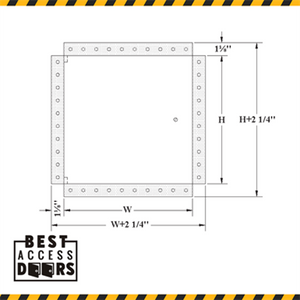 8 x 8 Universal Access Panel with Mud in Flange California Access Doors