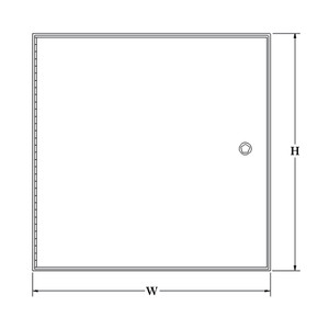 18 x 18 Recessed Access Panel in Stainless Steel California Access Doors
