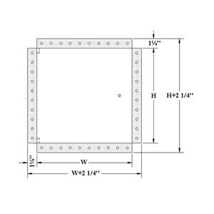 10 x 10 Universal Access Panel with Mud in Flange California Access Doors