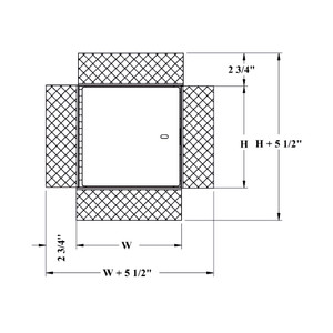 16 x 16 Universal Access Panel with Plaster Flange California Access Doors