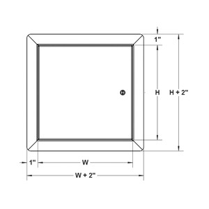 18 x 18 Universal Access Panel in Stainless Steel California Access Doors