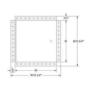 18 x 18 Fire Rated Access Panel Non-Insulated with Mud In Flange California Access Doors