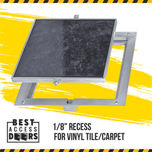 24 x 24 Removable Floor Hatch Recessed 1/8 for Vinyl Tile/Carpet California Access Doors