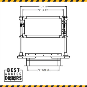 24 x 24 Safety Rail and Gate Sytem California Access Doors