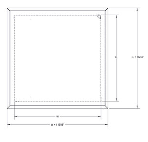 16 x 16 Contour Panel with Hidden Flange and Latch California Access Doors