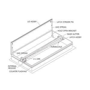 60 x 96 Smoke Vent Double Leaf Aluminum California Access Doors