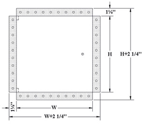 12 x 12 General Purpose Drywall Panel with Mud in Flange California Access Doors