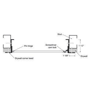 16 x 16 General Purpose Drywall Panel with Mud in Flange California Access Doors