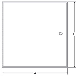 24 x 24 Recessed Panel Without Flange California Access Doors