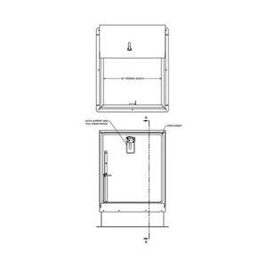 36" x 30" Single Leaf Gas Spring Lift Roof Hatch - 70PSF