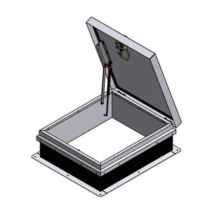 36" x 30" Single Leaf Gas Spring Lift Roof Hatch - 70PSF