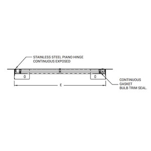 30 x 48 Airtight / Watertight Panel - Prime Coated California Access Doors
