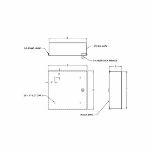 8" x 8" x 6" Surface Mounted Valve Box - Prime Coated