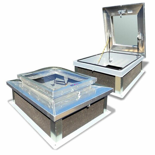 24" x 36" Domed Roof Hatch - Galvanized Steel