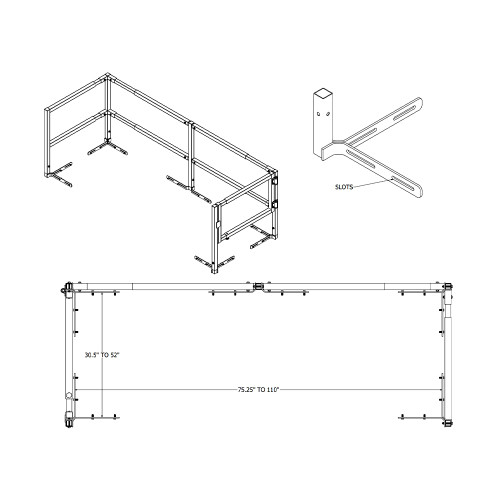 SAF-T-RAIL Standard Retrofit Safety Railing - Service Stair