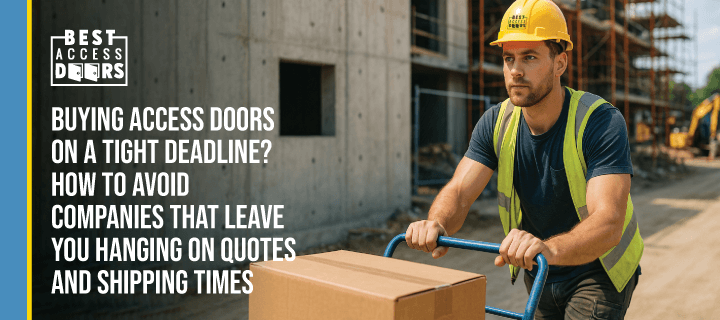 Buying Access Doors on a Tight Deadline? How To Avoid Companies That Leave You Hanging on Quotes and Shipping Times