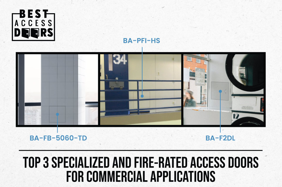 Top 3 Specialized and Fire-Rated Access Doors for Commercial Applications