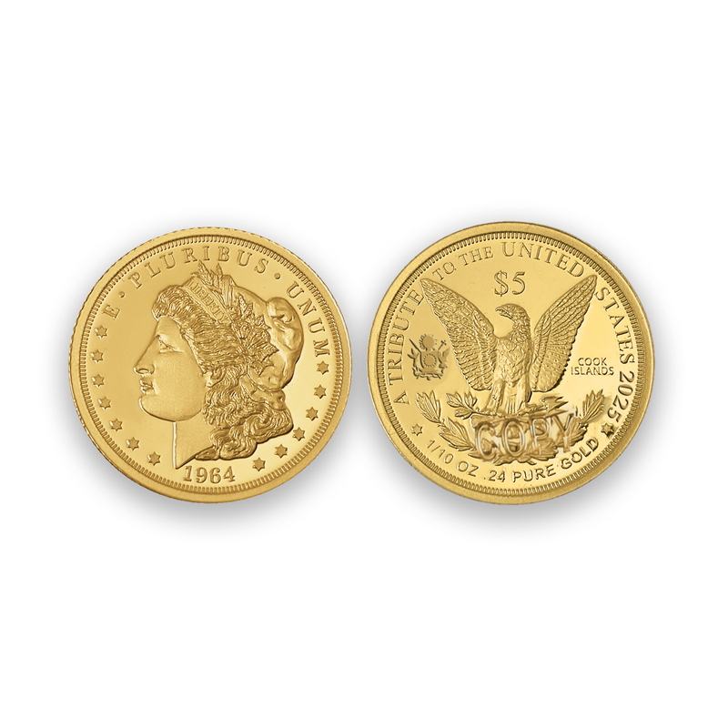 24 Pure Gold 2025 Morgan $5 Coin