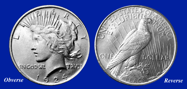 J*l様 アメリカ 1924 ♥ PEACE DOLLAR♥ 1924 Peace Dollar Uncirculated - National Collector's Mint