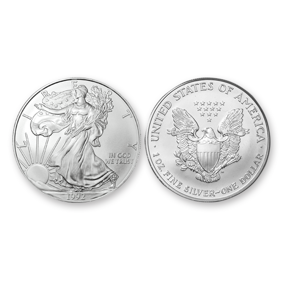 1992 Brilliant Uncirculated Silver Eagle Dollar - National