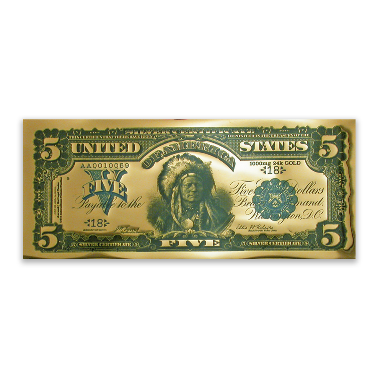 24KT Indian Chief Tribute Note