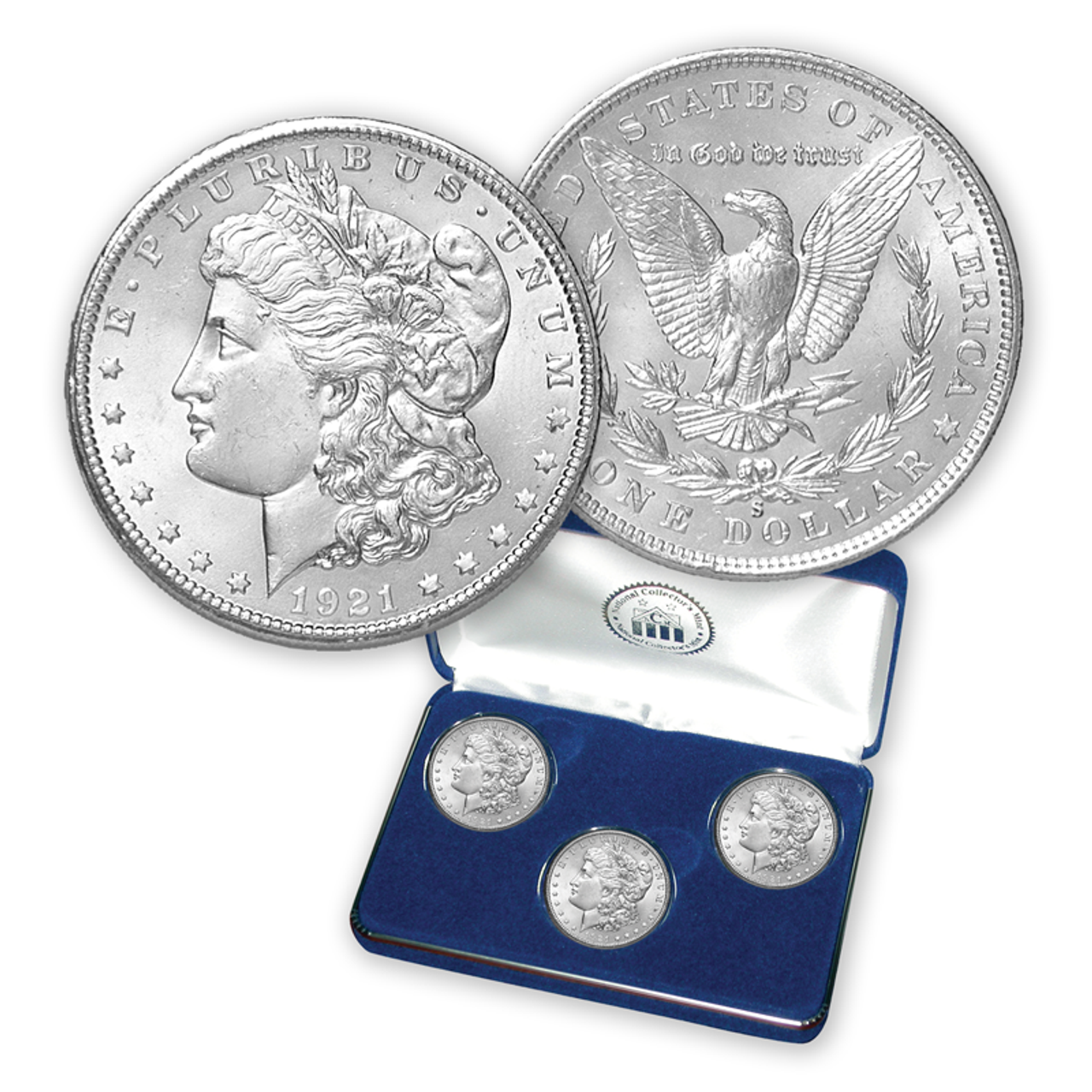Morgan Silver Dollar Coin Gift Displays Lot of Five U.S 