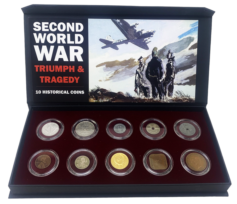 A picture of the Second World War: Triumph & Tragedy - (10 Historical Coins)
