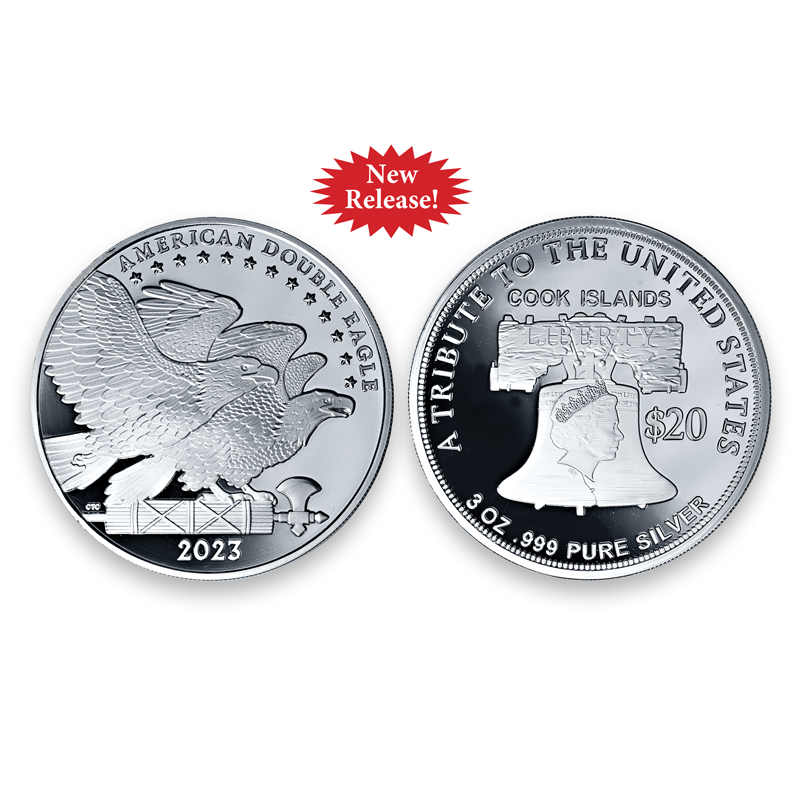 A picture of the Giant Quarter Pound Silver Eagle $20 Coin