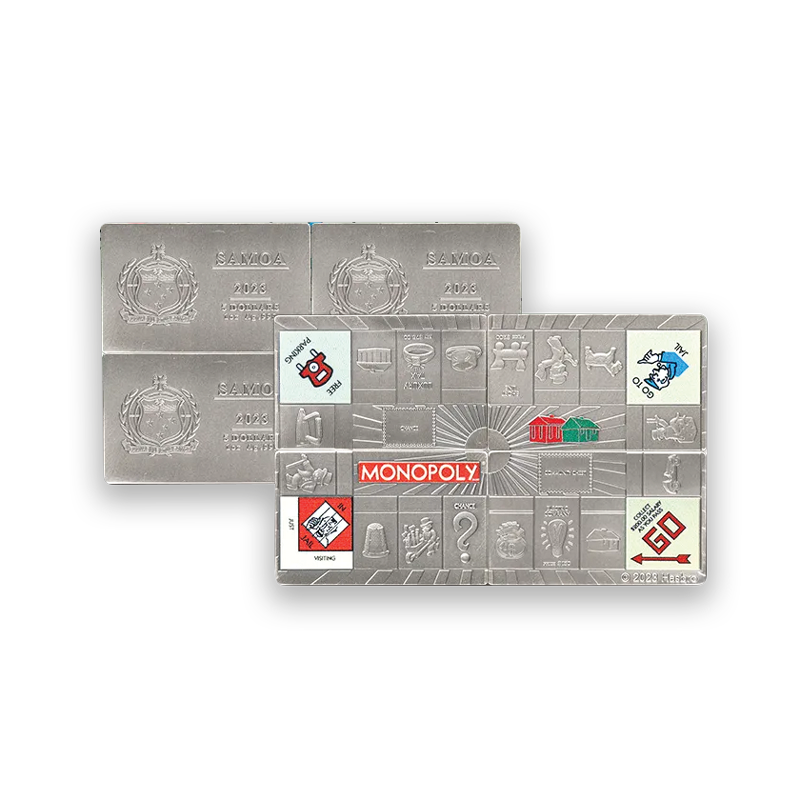 A picture of the 2023 Monopoly Silver Coin Set