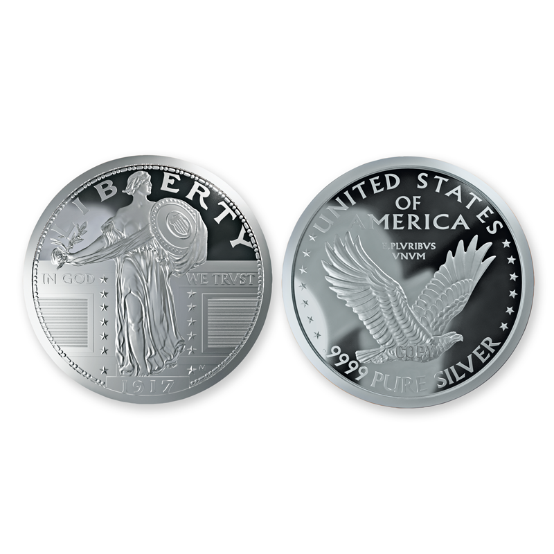 A picture of the Giant 1917 Standing Liberty Tribute Proof