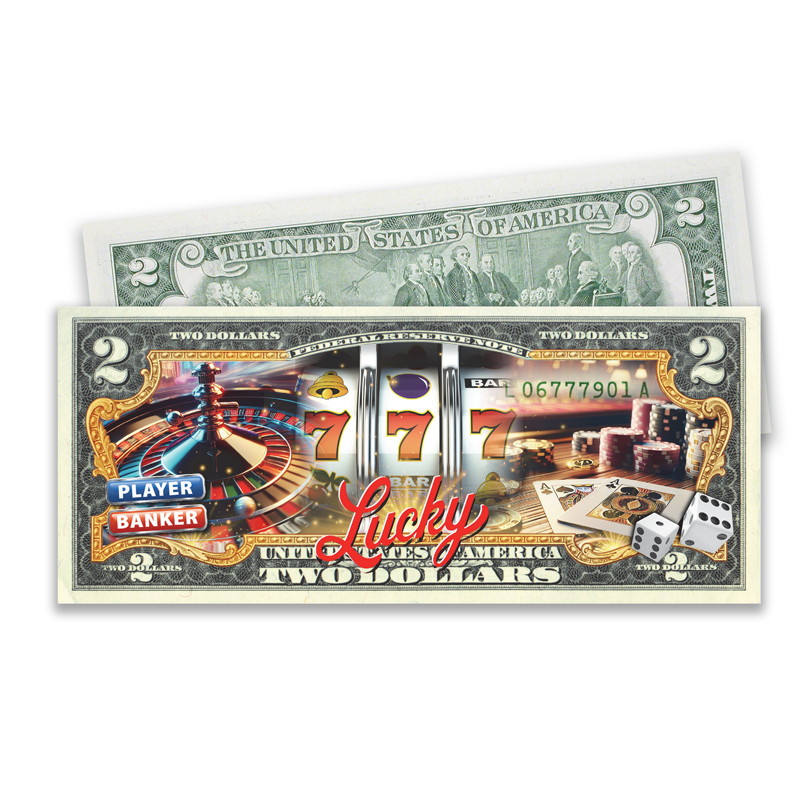 A picture of Lucky Slots Full Color $2 Bill