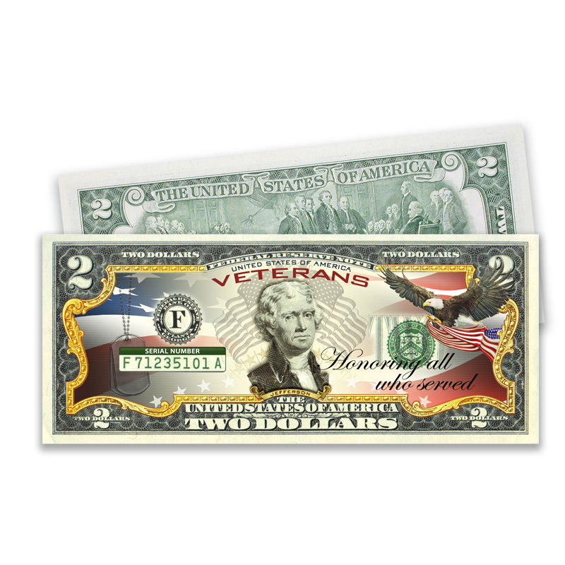 A picture of 2025 Veteran's Day Full Color $2 Bill