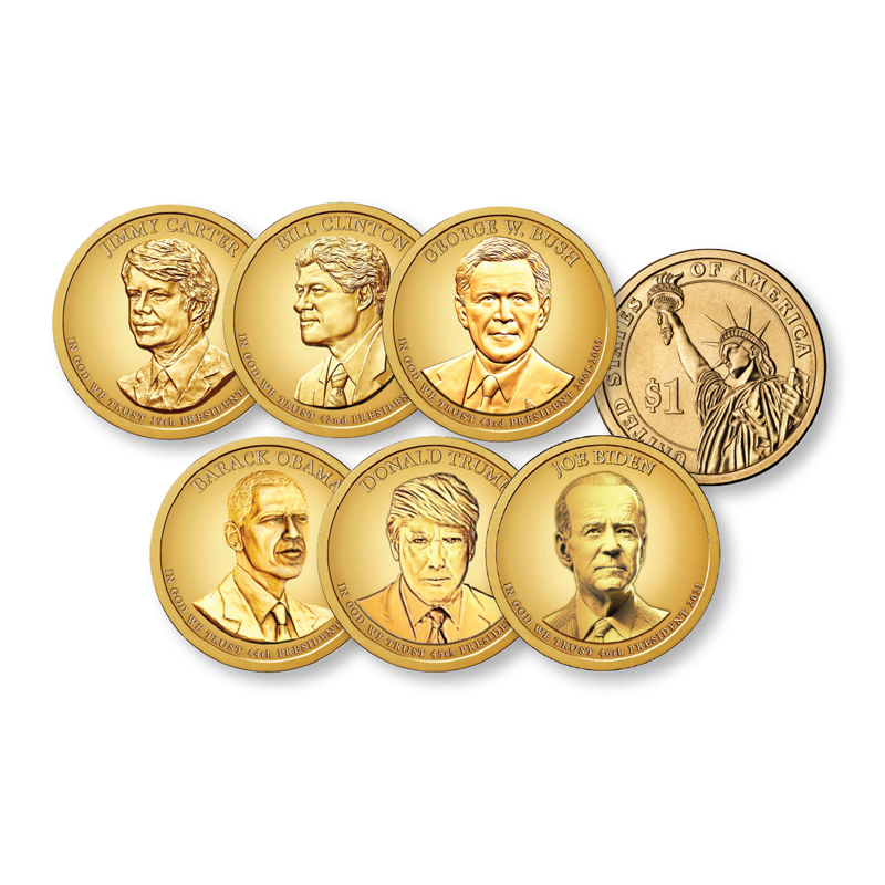 A picture of 6-Coin Last Presidents $1 Dollar Collection A picture of 6-Coin Last Presidents $1 Dollar Collection