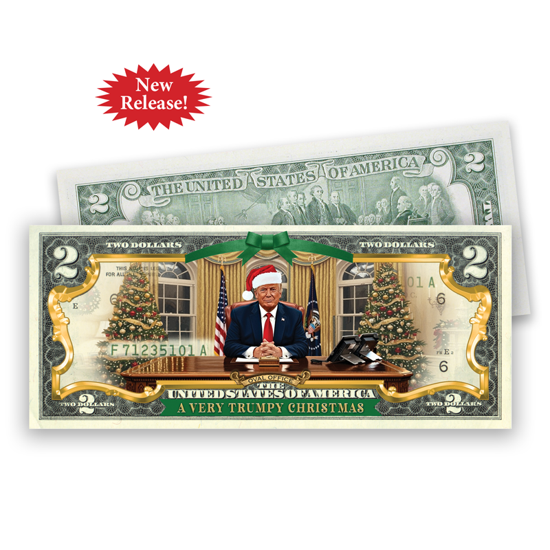 A picture of A Very Trumpy Christmas Full-Color $2 Bill** A picture of A Very Trumpy Christmas Full-Color $2 Bill**