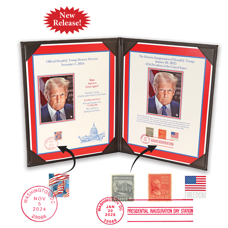 A picture of Trump Inaugural Stamp Collection A picture of Trump Inaugural Stamp Collection