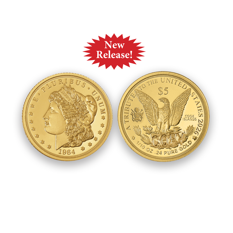 A picture of .24 Pure Gold 2026 Morgan $5 Coin