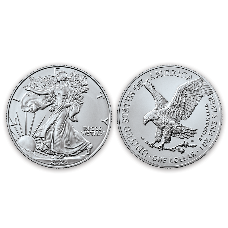 A picture of 2026 BU Silver Eagle Dollar