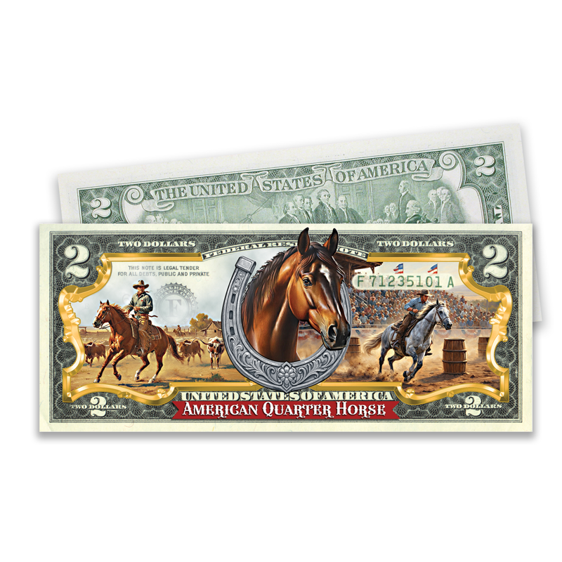 A picture of American Quarter Horse $2 Bill
