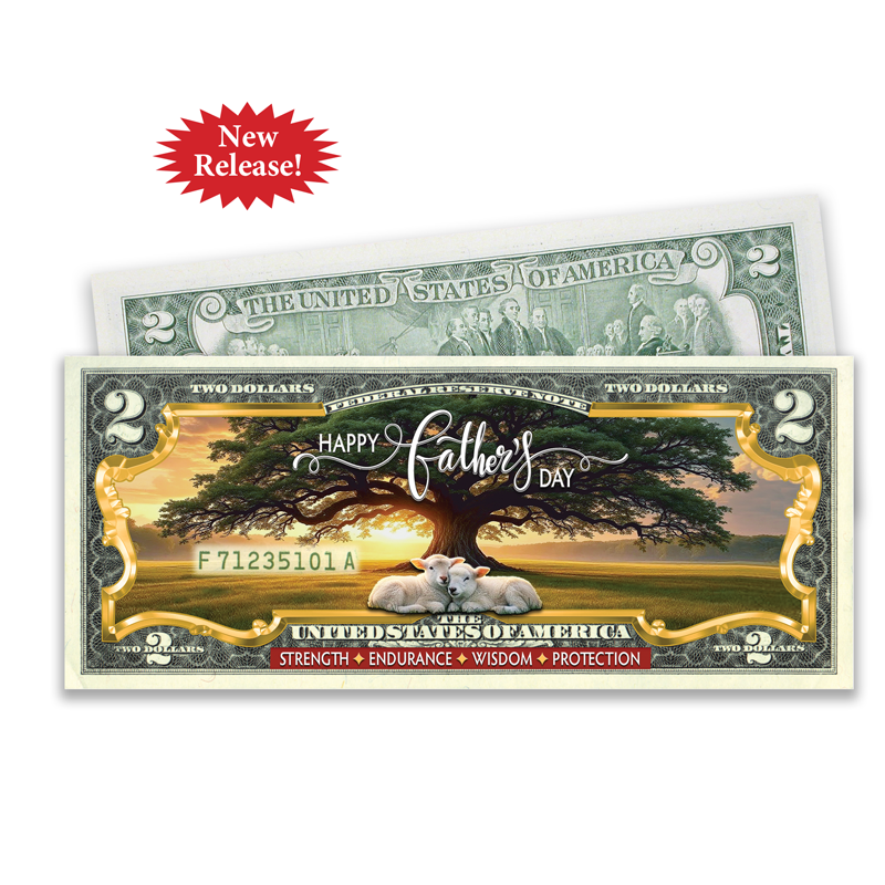 A picture of 2026 Father's Day Full Color $2 Bill