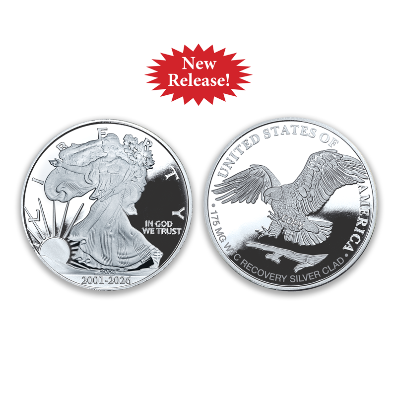 A picture of 25th Anniversary World Trade Center Recovery Silver Tribute Proof