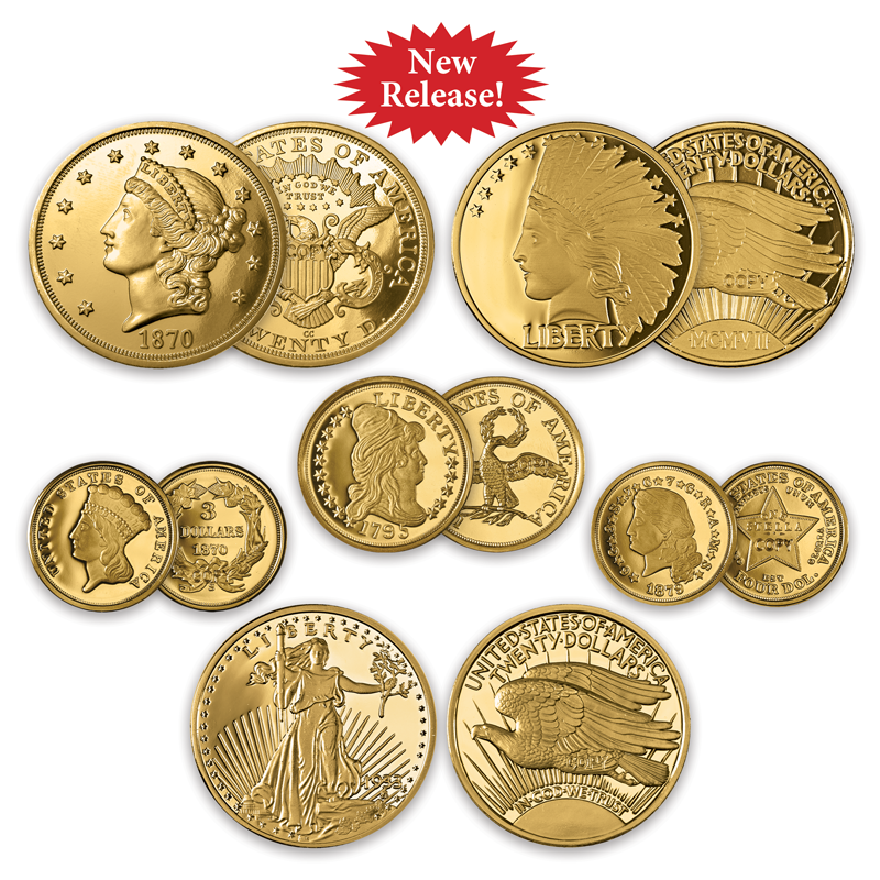 A picture of Rare U.S. Gold Coins Tribute Set